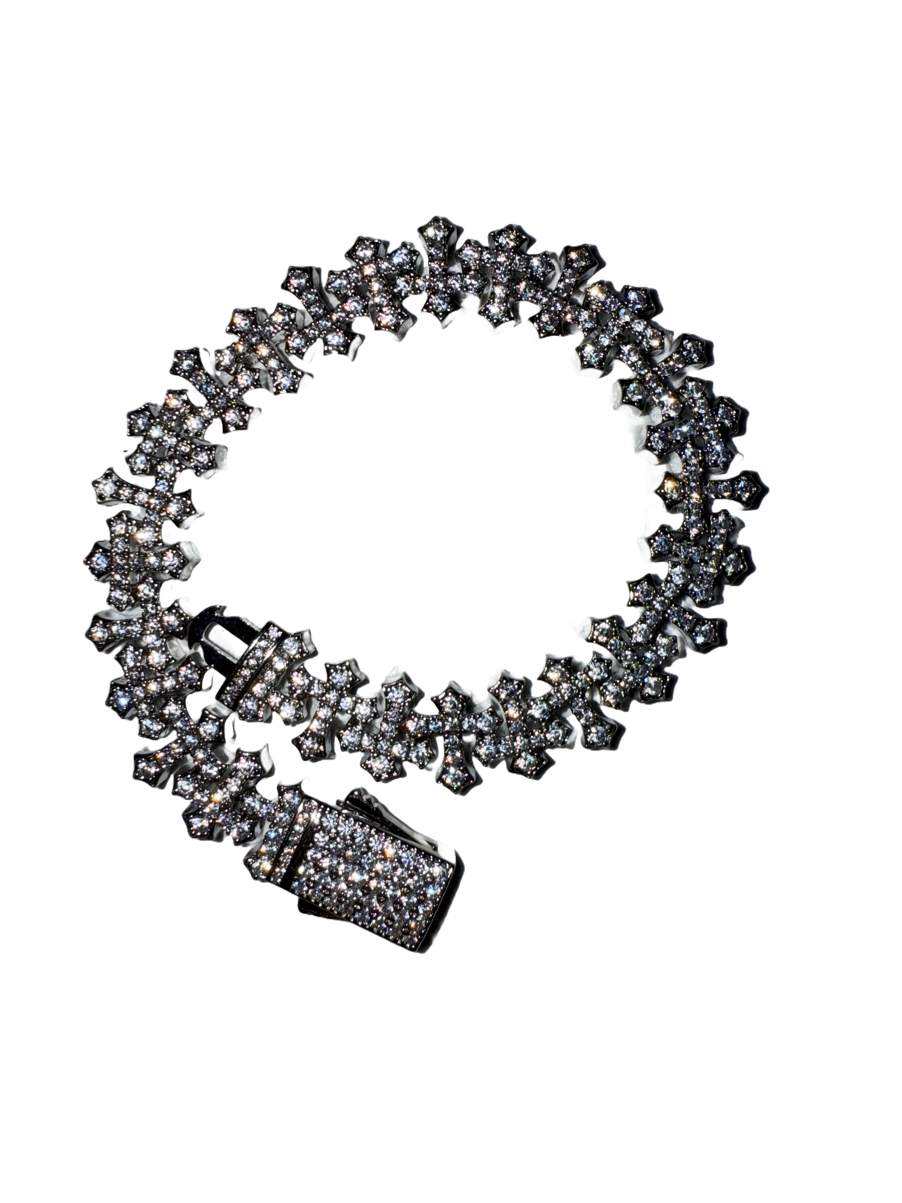 Iced Cross Bracelet