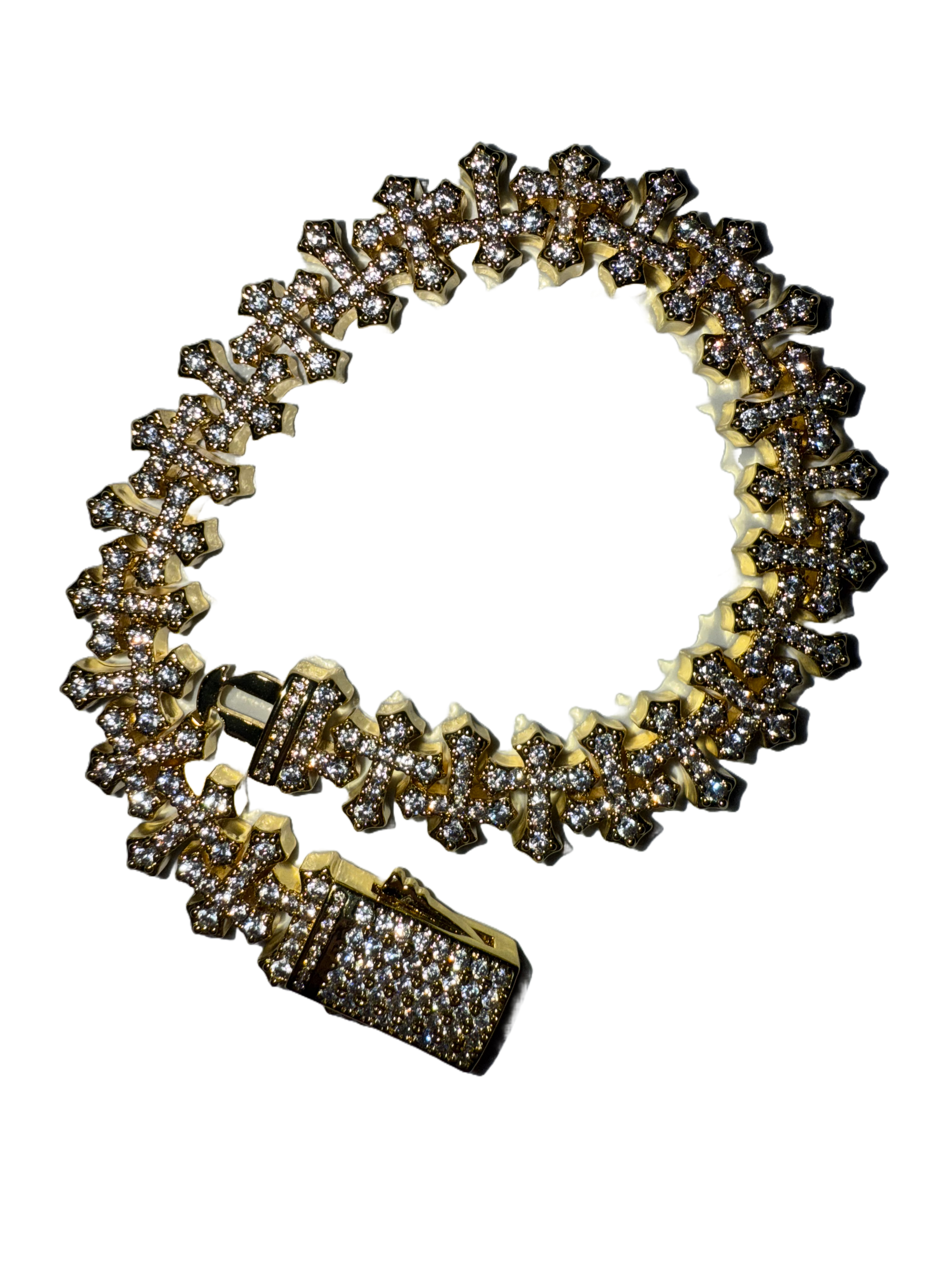 Iced Cross Bracelet