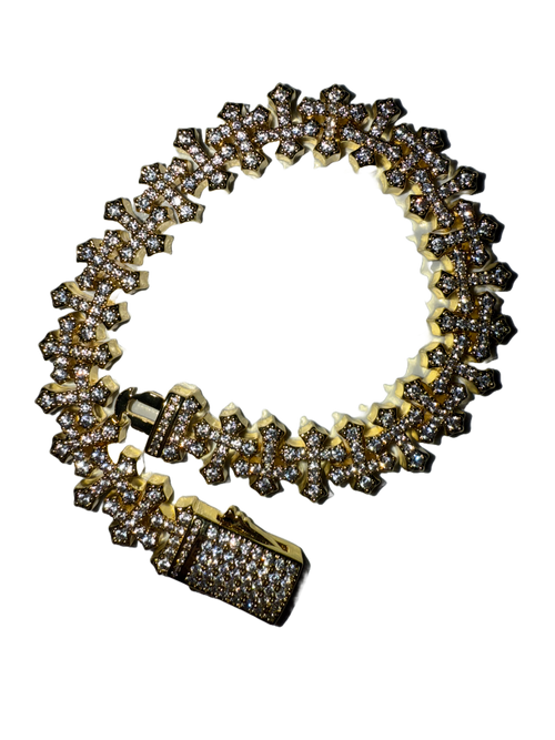 Iced Cross Bracelet